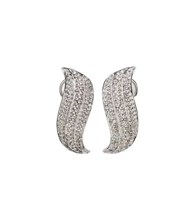 Celeste Small 18kt white gold earrings with diamonds