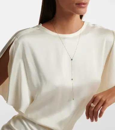 Anita Ko 18kt gold necklace with emeralds | Thumbnail 4 Anita Ko 18kt gold necklace with emeralds | Thumbnail 4