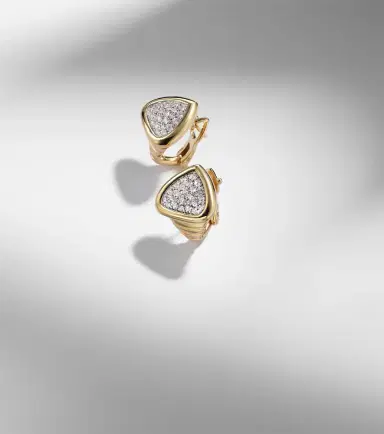 Marina B Trisola 18kt gold earrings with diamonds | Thumbnail 5