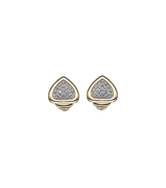 Marina B Trisola 18kt gold earrings with diamonds