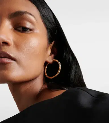 Marina B Ondine 18kt yellow gold hoop earrings with diamonds | Thumbnail 4 Marina B Ondine 18kt yellow gold hoop earrings with diamonds | Thumbnail 4