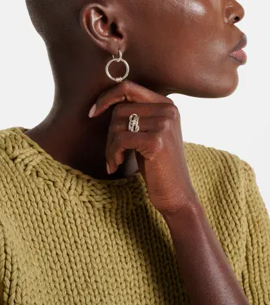 Spinelli Kilcollin Sterling silver and 18kt gold linked rings with diamonds | Thumbnail 3