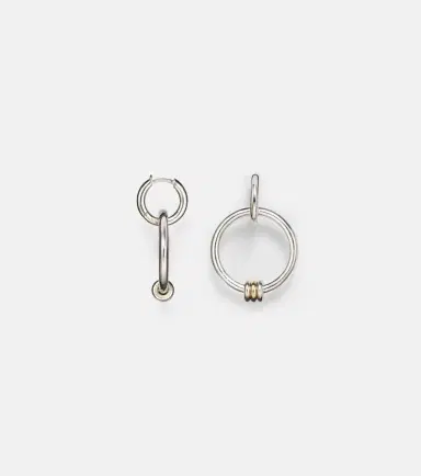 Spinelli Kilcollin Sirius Versa sterling silver and 18kt gold hoop earrings | Thumbnail 4