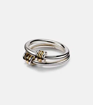 Spinelli Kilcollin Sirius Versa sterling silver and 18kt gold hoop earrings | Thumbnail 5