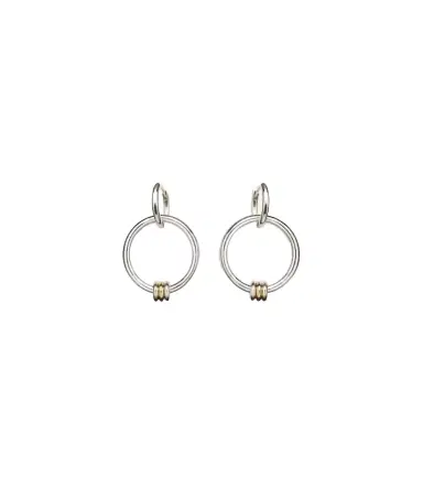 Spinelli Kilcollin Sirius Versa sterling silver and 18kt gold hoop earrings | Thumbnail 1
