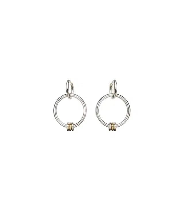 Spinelli Kilcollin Sirius Versa sterling silver and 18kt gold hoop earrings