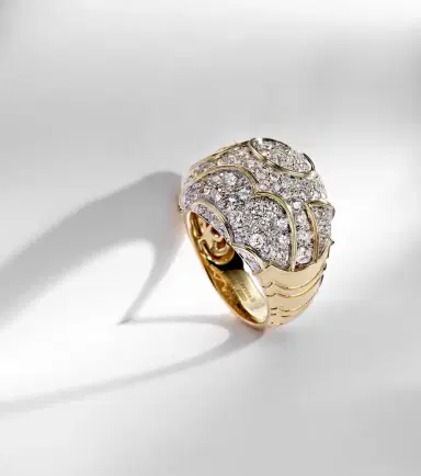Marina B Onda Bombe 18kt gold ring with diamonds | Thumbnail 4 Marina B Onda Bombe 18kt gold ring with diamonds | Thumbnail 4