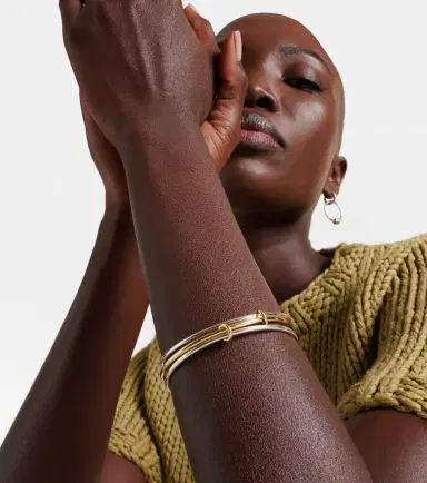 Spinelli Kilcollin Lumin sterling silver and 18kt gold linked bangles | Thumbnail 3