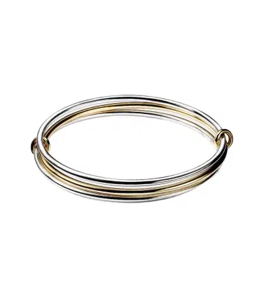 Spinelli Kilcollin Lumin sterling silver and 18kt gold linked bangles | Thumbnail 1