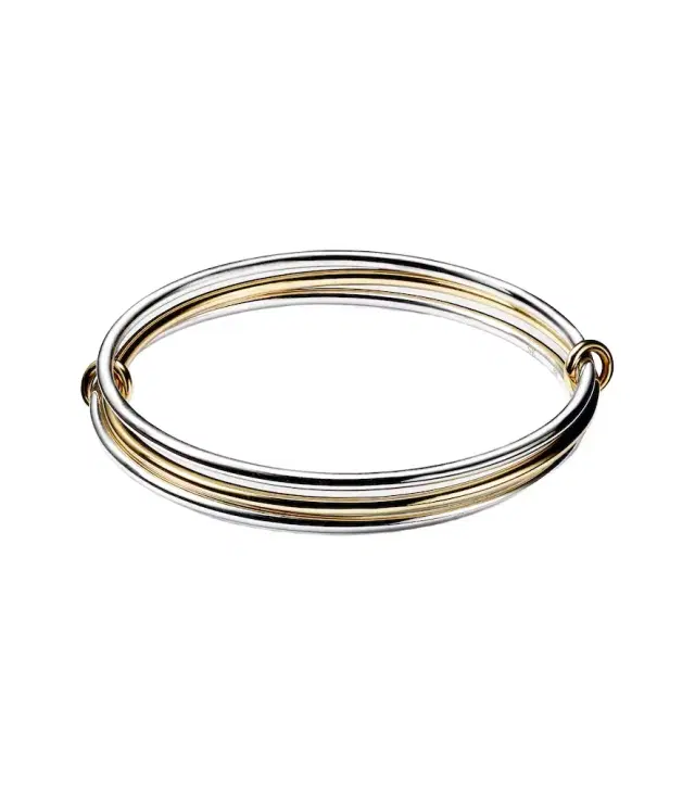 Spinelli Kilcollin Lumin sterling silver and 18kt gold linked bangles