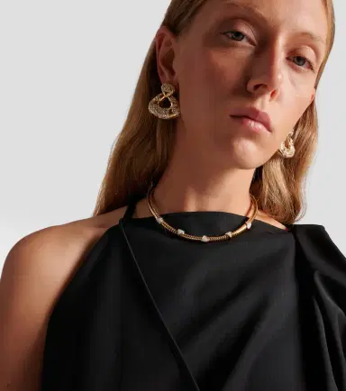 Marina B Trisolina 18kt gold necklace with diamonds | Thumbnail 4