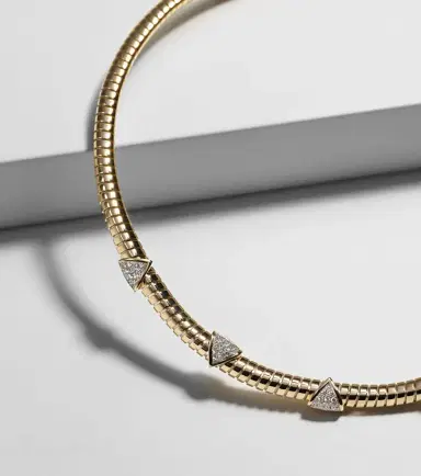 Marina B Trisolina 18kt gold necklace with diamonds | Thumbnail 5
