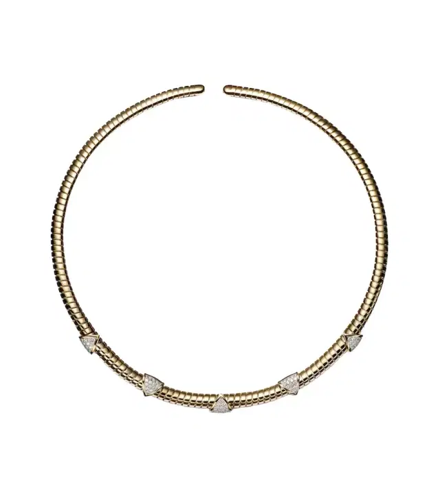 Trisolina 18kt gold necklace with diamonds