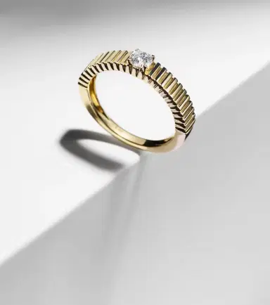 Stone and Strand Cher 14kt gold ring with diamonds | Thumbnail 5