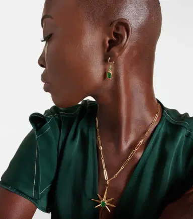 SHAY JEWELRY 18kt gold drop earrings with emeralds | Thumbnail 3 SHAY JEWELRY 18kt gold drop earrings with emeralds | Thumbnail 3