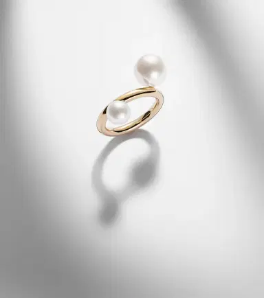Sophie Bille Brahe La Grace 14kt gold ring with pearls | Thumbnail 5