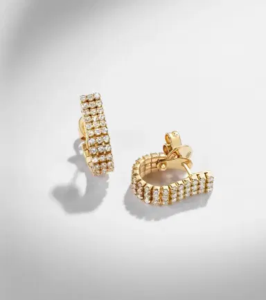 SHAY JEWELRY 18kt gold hoop earrings with diamonds | Thumbnail 7 SHAY JEWELRY 18kt gold hoop earrings with diamonds | Thumbnail 7