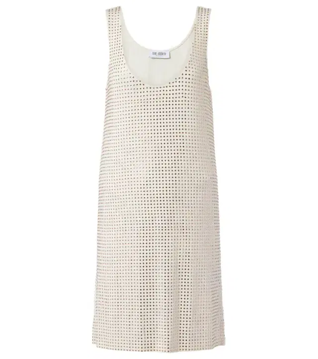 The Attico Crystal-embellished jersey minidress