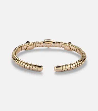 Marina B Trisolina 3 Station 18kt gold cuff bracelet with diamonds | Thumbnail 2
