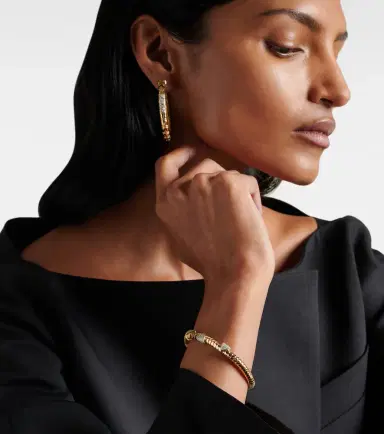 Marina B Trisolina 3 Station 18kt gold cuff bracelet with diamonds | Thumbnail 3