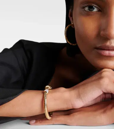 Marina B Trisolina 3 Station 18kt gold cuff bracelet with diamonds | Thumbnail 4