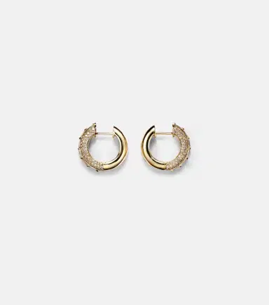 SHAY JEWELRY 18kt gold hoop earrings with diamonds | Thumbnail 4