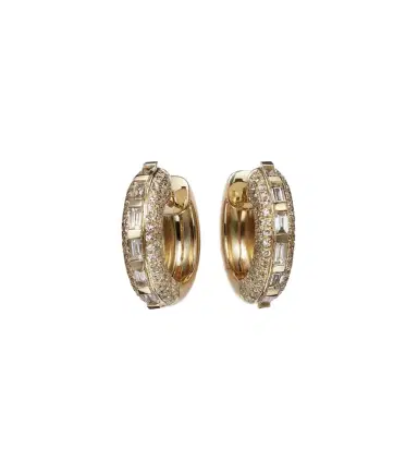 SHAY JEWELRY 18kt gold hoop earrings with diamonds | Thumbnail 1