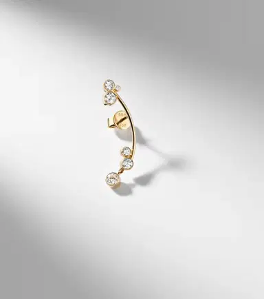 Sophie Bille Brahe Grand Stella 14kt gold single earring with diamonds | Thumbnail 5 Sophie Bille Brahe Grand Stella 14kt gold single earring with diamonds | Thumbnail 5