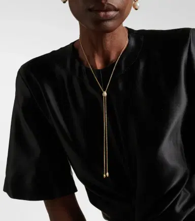 Octavia Elizabeth Diamond Coast Lariat 18kt gold necklace with diamonds | Thumbnail 2