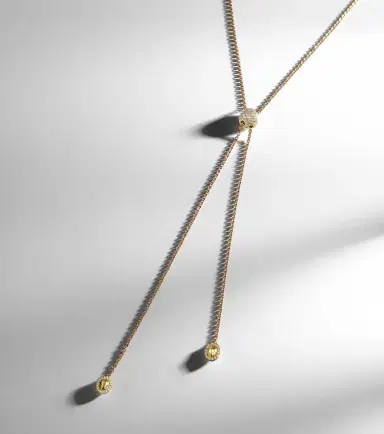 Octavia Elizabeth Diamond Coast Lariat 18kt gold necklace with diamonds | Thumbnail 3