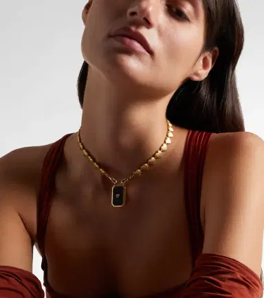 Marie Lichtenberg Heart Scapular 18kt gold and ebony pendant necklace with diamond | Thumbnail 5 Marie Lichtenberg Heart Scapular 18kt gold and ebony pendant necklace with diamond | Thumbnail 5
