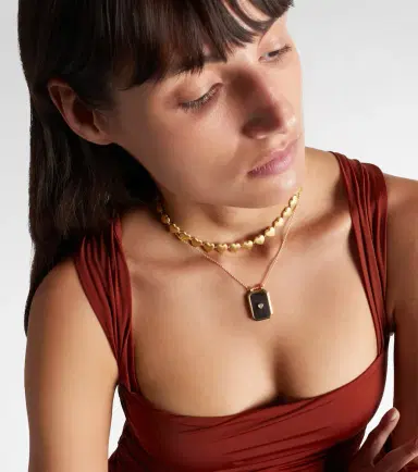 Marie Lichtenberg Heart Scapular 18kt gold and ebony pendant necklace with diamond | Thumbnail 6 Marie Lichtenberg Heart Scapular 18kt gold and ebony pendant necklace with diamond | Thumbnail 6