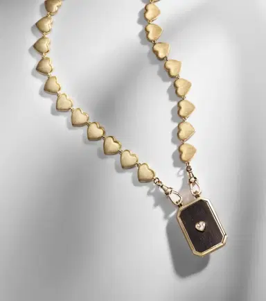 Marie Lichtenberg Heart Scapular 18kt gold and ebony pendant necklace with diamond | Thumbnail 7 Marie Lichtenberg Heart Scapular 18kt gold and ebony pendant necklace with diamond | Thumbnail 7