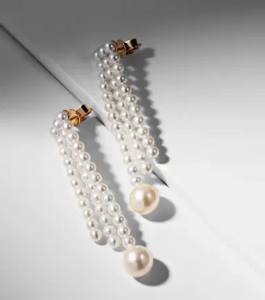 Sophie Bille Brahe La Valse 14kt gold earrings with pearls | Thumbnail 5 Sophie Bille Brahe La Valse 14kt gold earrings with pearls | Thumbnail 5