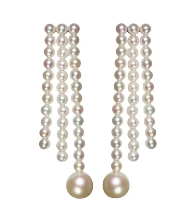 Sophie Bille Brahe La Valse 14kt gold earrings with pearls