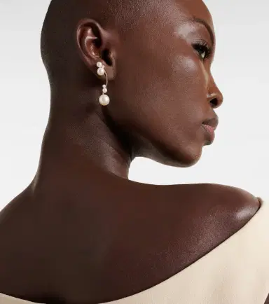 Sophie Bille Brahe Grand Stella 14kt gold single earring with pearls | Thumbnail 4
