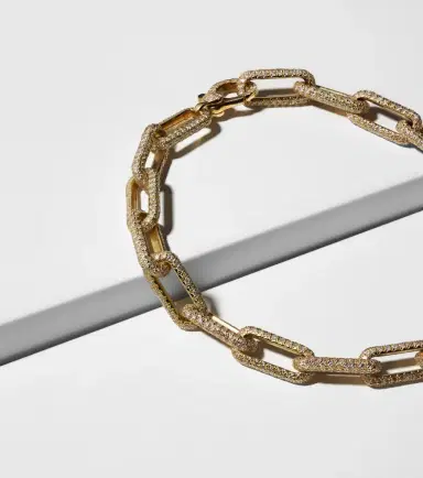 SHAY JEWELRY 18kt gold chain bracelet with diamonds | Thumbnail 4
