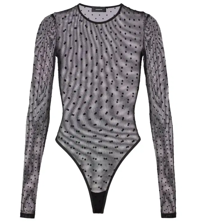 Wardrobe.NYC Wardrobe. NYC Polka-dot sheer mesh bodysuit