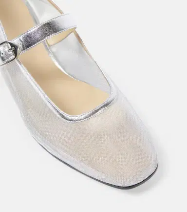 Le Monde Béryl Le Monde Béryl Leather-trimmed mesh ballet flats | Thumbnail 4 Le Monde Béryl Le Monde Béryl Leather-trimmed mesh ballet flats | Thumbnail 4