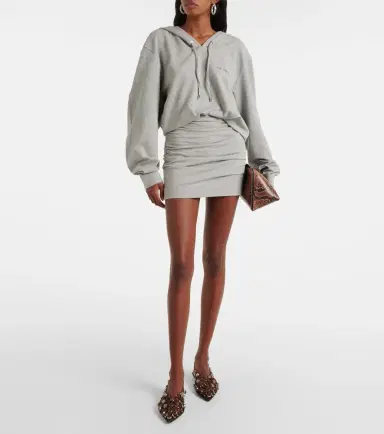 The Attico Cotton-blend jersey sweatshirt dress | Thumbnail 6