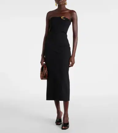Staud Beekman strapless midi dress | Thumbnail 3