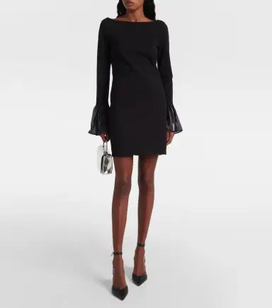 Staud Hawthorne organza-trimmed minidress | Thumbnail 3