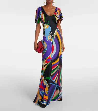 PUCCI Orchidee and Iride jersey gown | Thumbnail 5