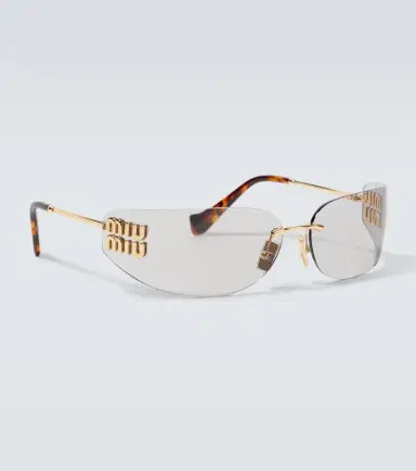 Miu Miu Logo oval sunglasses | Thumbnail 3 Miu Miu Logo oval sunglasses | Thumbnail 3