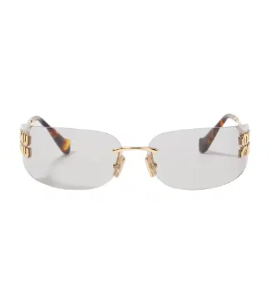 Miu Miu Logo oval sunglasses | Thumbnail 1 Miu Miu Logo oval sunglasses | Thumbnail 1
