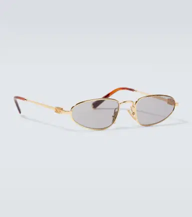 Miu Miu Logo oval sunglasses | Thumbnail 3 Miu Miu Logo oval sunglasses | Thumbnail 3