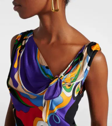 Pucci Orchidee tie-neck top | Thumbnail 2