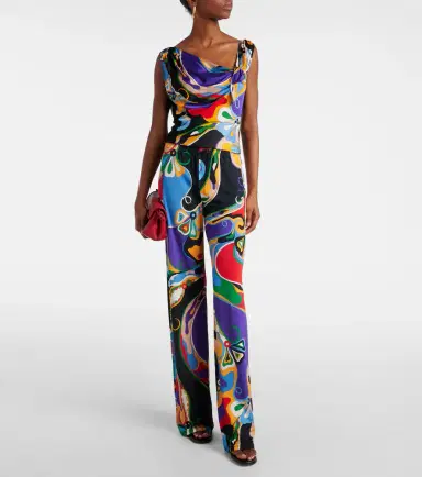 Pucci Orchidee tie-neck top | Thumbnail 4