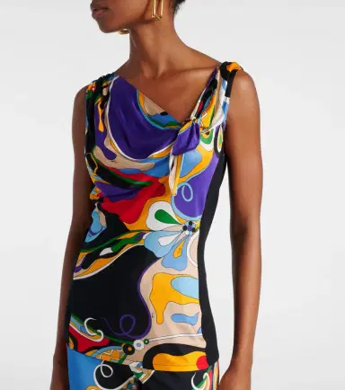 Pucci Orchidee tie-neck top | Thumbnail 5