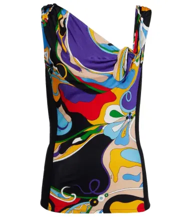 Pucci Orchidee tie-neck top | Thumbnail 1